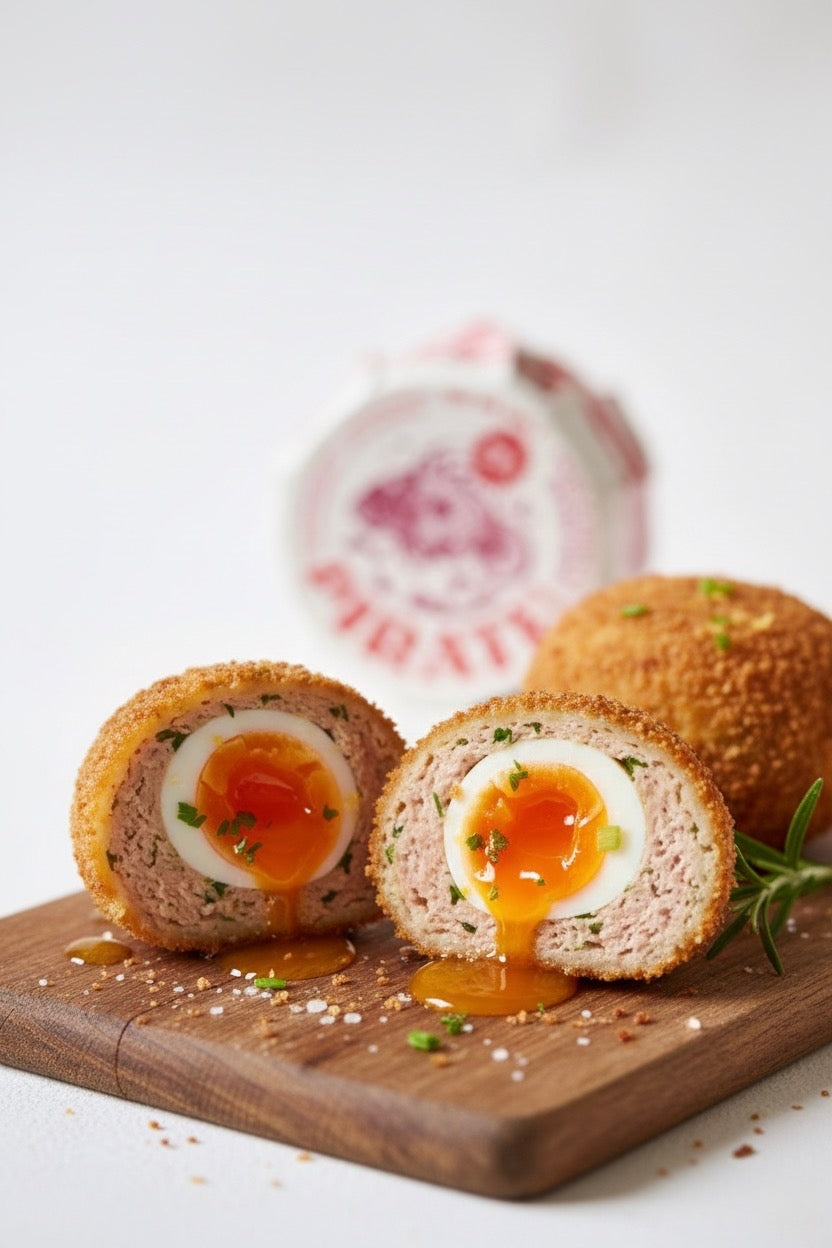 Scotch eggs au thon braisé