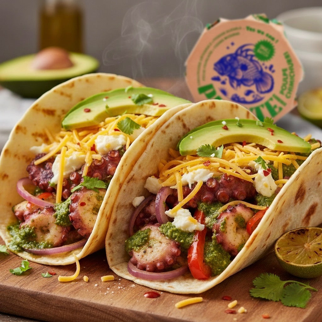 "Taco’ctopus" - Tacos au poulpe chimichurri